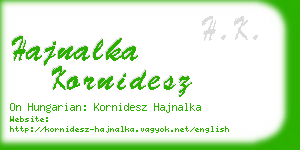 hajnalka kornidesz business card